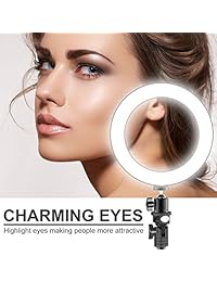 Anillo de luz selfie de 8.0 in, regulable con soporte y soporte para teléfono móvil para Live Stream Makeup, para Vlog, vídeo fotografía, compatible con iPhone Android, mando a distancia