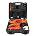 12V DC 1 Ton Electric Hydraulic Floor Jack Set with Impact Wrench for Car Use (6.1-17.1 inch, Orange)