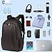 Uoobag KT-01 Slim Laptop Backpack Waterproof Anti-theft Bag 15.6 Dark Coffee