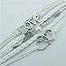 Willsa Fashion Double Love Hearts Design Faux Leather Cute Charm Bracelet Silver