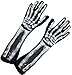 Kangaroo Halloween Accessories - Deluxe Skeleton Gloves Black, White