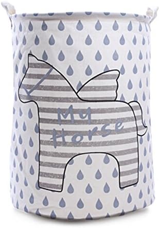 QEESTARS Heavy Duty Durable Canvas Storage Laundry Hamper Basket Large Foldable Toys Clothing Organizer Closet Storage Bin Bag