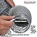 Insulated Dryer Vent Hose Transition Duct 4 inch (8FT Long) - 2 Premium Screw Clamp Connections - Strong Aluminum Interior and Flexible Tear Resistant PVC Outer Shell - HVAC Heat Ventilation