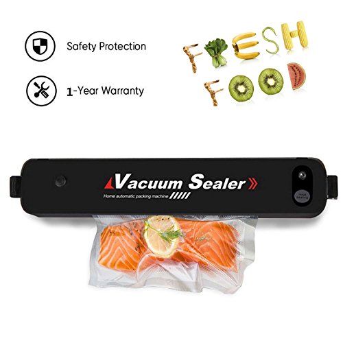 Click Here to See More Images Compact Portable Vacuum Sealer Machine DTalent Vacuum Sealing System for Food Storage Plus 15 FREE Sealable Bags