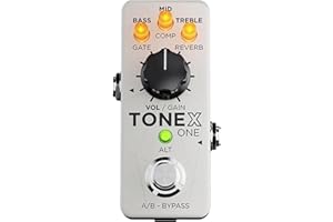 IK Multimedia TONEX One Bass Edition – Compact Bass Modelling Pedal with TRS Mono/Stereo Output, 20 Preset Slots, VIR™ Multi-IR Cabinets, Custom IR Loader, Tuner & 15 Pre/Post Effects