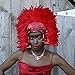 Red Carnival Costume Feather Headdress - Halloween Cosplay Party Hair Accessories