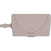 Ubbi On-the-Go Baby Wipes Dispenser, Taupe | Portable Wipes Container for Travel, Diaper Bag Accessory Must Have for Newborns, Reusable Wipes Holder