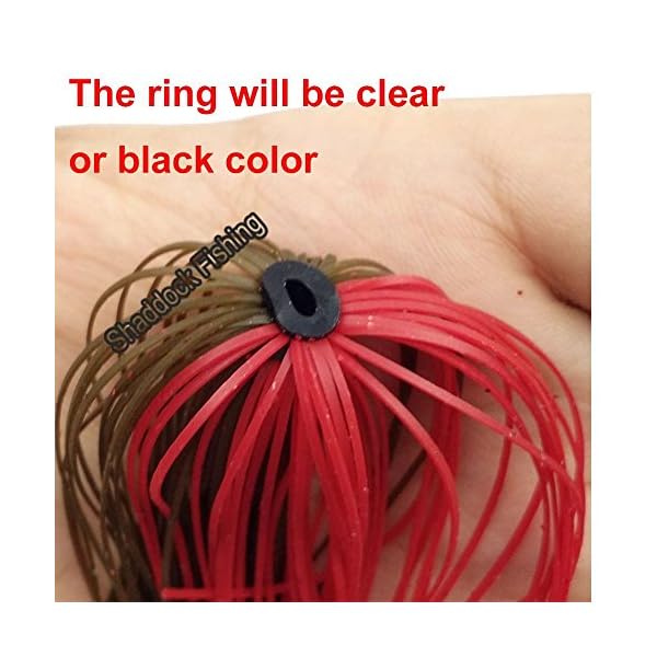 Shaddock-Fishing-10-Bundles-50-Strands-Premium-Silicone-Skirts-Assorted-Color-Fishing-Skirt-Lures-for-DIY-Spinnerbatis-Buzzbaits-Rubber-Jig-Lures-Squid-Rubber-Skirt-Fly-Tying-Material-Line-Foot