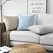 Home Brilliant Linen Pillow Covers 18x18 Decorative Throw Pillow Cover Burlap Lined for Couch Bench Patio Sofa, 2 Pack, 18x18 inch(45x45cm), Light Grey