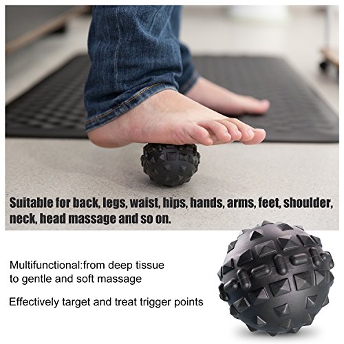 image for HollyHOME Anti-Fatigue Mat with Handle Non-Slip Standing Massage Mat K