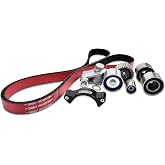 IAG Performance Timing Belt Kit w/Red Racing Belt, Timing Guide, Idlers &amp; Tensioner for Subaru WRX 02-14, 04-21 STI, 05-12 Legacy GT, 04-13 Forester XT