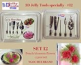 3D Jelly Cake Tools specially -Type 12 - Peach blossom flower - 5 pcs/set