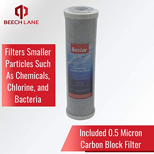 Beech Lane External RV Dual Water Filter System, LeakFree Brass