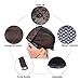 2PCS Glueless Double Lace Wig Caps Swiss Lace Adjustable Straps Breathable Large Black Weaving Cap for Making Wig
