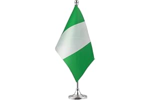 GENTLEGIRL Nigeria Flag Nigerian Flag Table Flag,Desk Flag,Office Flag,International World Country Flags Banners,Festival Events Celebration,Office decoration,Desk,home decoration