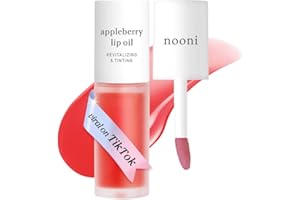 NOONI Vegan Korean Appleseed Lip Oil - Appleberry | Lip Stain Long Lasting Hydration, Plumping, Moisturizing for Dry Lips, Ra