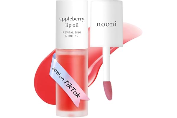 NOONI Korean Lip Oil - Appleberry - Plumping & Hydrating Tinted Lip Gloss | 24HR Hydration, Moisturizing Lip Oil, Natural Lip