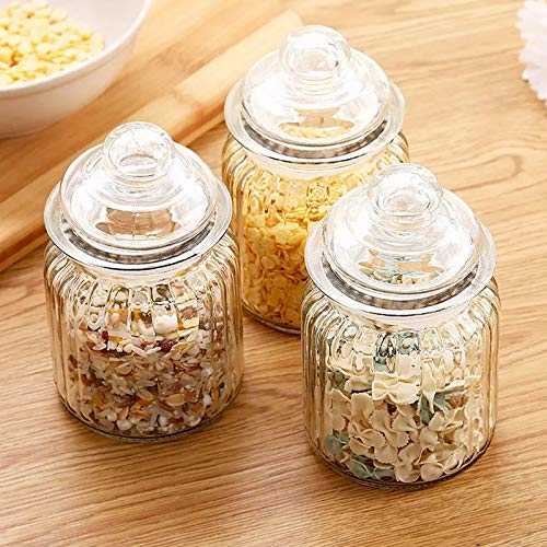 Satyam Kraft Glass Jar and Container with Lid and handle with Spoon for  storage Spice and Pickle Jar, Masala Jar, Multipurpose Jar Set of Pieces
