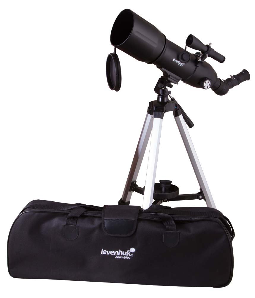Levenhuk Skyline Travel 80 Portable Refractor Day and Night Telescope with Lightweight Tripod and Bag for Outdoor Astronomical and Terrestrial Observations