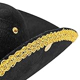 Colonial Style Tricorn Hat - Revolutionary War Deluxe Hats (3 Pack)