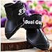 Pesp Puppy Dogs Candy Colors Anti-slip Waterproof Rubber Rain Shoes Boots Paws Cover (Black, Large)