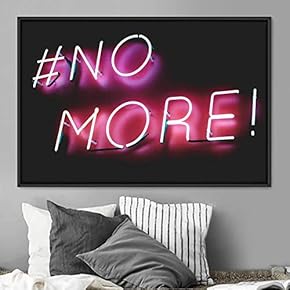 signwin Framed Canvas Wall Art Illuminated Words 3D...
