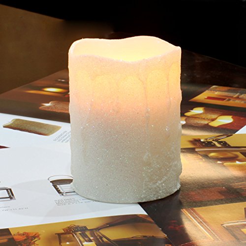 Led candles-melted dripping flickering flameless pillar…