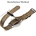SIMCOLOR 1.5mm Zulu Watch Bands,Military Nylon Replacement Watch Strap with Black Heavy Duty Buckle 18mm 20mm 22mm or 24mm(24mm,Khaki)