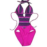Sexy Womens One Piece Swimsuit Vintage Padded Bikini Swimwear Monokini