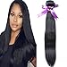 ANGIE QUEEN Unprocessed Brazilian Virgin Hair Straight Hair One Bundle 26Inch Virgin Human Hair Extension Natural Black Color (100+/-5g)/pc Can be Dyed and Bleached