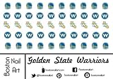 NBA - Golden State Warriors Waterslide Nail Decals - 50pc
