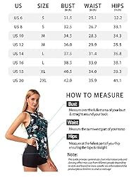 Septangle Womens Vintage Floral Print Tankini Set