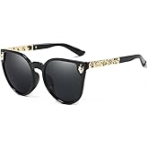 Dollger Rimless Skull Design Cat Eye Sunglasses UV400 Protection