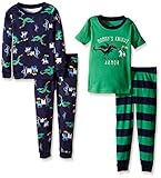 Carter's Little Boys' 4 Piece Slogan Tee PJ Set (Toddler/Kid)