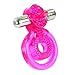 LIBO Dual Stong Vibrating Bullet Waterproof Vibrating Cock Ring Penis Ring Couples Ring Clit Vibrator Adult Sex Toys for Men Lovers Dual Clit Flicker Cock Ring