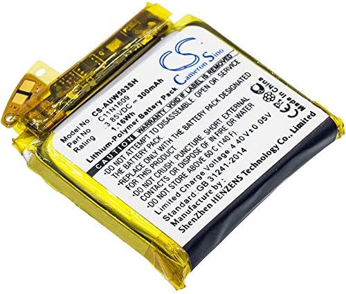 300mAh Battery Replacement for Asus WI503Q, ZenWatch 3, P/N 0B200-02260000, C11N1609