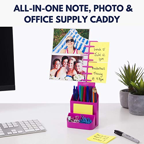 Note Tower Desktop Organizer Caddy Displays Sticky Notes & Photos