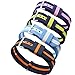 4pc 20mm NATO Ss Nylon Striped Blue/Yellow,Blue/Orange,Blue/Pink,Blue/White Replacement Watch Strap Band