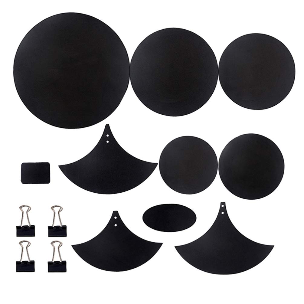 Drum Mute Pads Silent Dampeners Tone Control Snare Drum Practice Pad for Drum Training Parts Accessories (14pcs, Black)