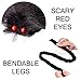 ALLADINBOX Halloween Hairy Scary Virtual Realistic Posable Spider Black - Indoor Outdoor Yard Furry Giant Haunted House Party Decor Supplies, 5FT