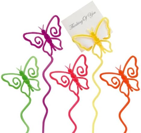 Butterfly Cardholders - 25 Floral Picks - 12" Mixed Colors Stick-ins