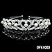 Joylive Silver Plated Crystal Pearl Tiara Heart Headband Alice Band