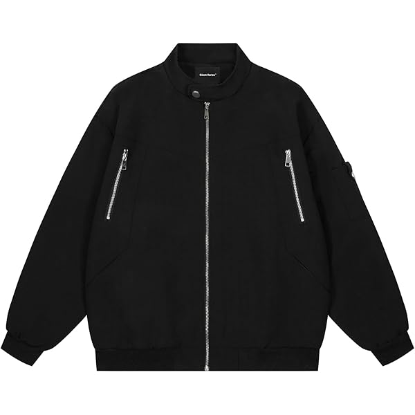 SOLY HUX Men's Y2k Zip Up Jacket Lightweight Windbreaker Outerwear