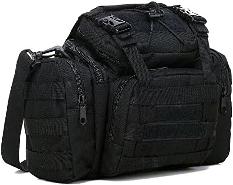 Multifunctional Waist Bag Men Satchel Outdoor Sports Backpack Fishing Gear Accessories Bag (Black)