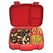 Bentgo® Fresh – Leak-Proof, Versatile 4-Compartment Bento-Style Lunch Box with Removable Divider, Portion-Controlled Meals for Teens and Adults On-The-Go – BPA-Free, Food-Safe Materials (Red)
