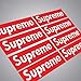 Potelin Supreme Stickers 50/100 Pieces Pack Waterproof and Oil Proof OEM Style for Decoration of Smart Phone, Laptop, Backpack Skateboarding, Cars, Laggages etc (Red 50 Pcs)
