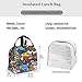 BIAN-61 Romero-Britto Gambar Grafiti Nama Bayu Insulated Lunch Tote Bag Handbag Lunchbox Gourmet Tote Food Container Aluminum Foil for Outdoor Picnic
