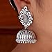 Jaipur Mart Oxidised Plated Jhumka Indian Unique Ethenic Bollywood Earrings Jewellery, Silver