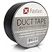 XFasten Duct Tape Black, 2 Inches x 50 Yards All-Weather Duct Repair Tape for Commercial Use, Heavy-Duty Repair, Packing | High Tensile Strength and Shear Stress Resistance | Cold and Snow Resistant