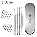 Yamissi Medical Grade Stainless Steel 6pcs, Oily or Soild Ear Wax Removal Kit, Earwax Remover Cleaning Tool, Cleaner Massage Ear-Pick Curette (B Style)